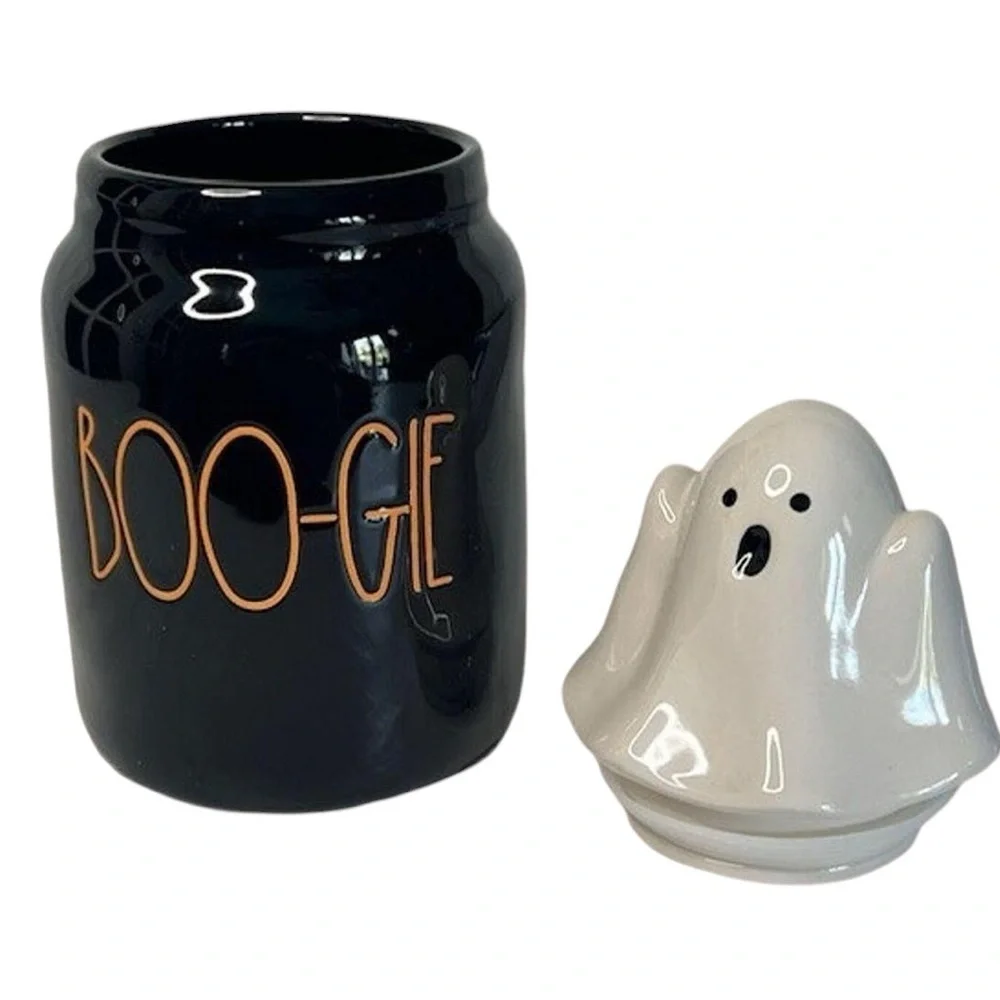 Rae Dunn BOO-GIE Figural Ghost Canister